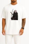 Oversize Maniac Ellie Landsberg Göğüs Tasarımlı Unisex T-Shirt