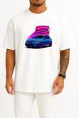 Oversize Seat Leon Blue Göğüs Tasarımlı Unisex T-Shirt