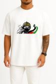 Oversize Free Palestine - Özgür Filistin Göğüs Tasarımlı Unisex T-Shirt