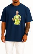 Oversize Cristiano Ronaldo Al Nassr Göğüs Tasarımlı Unisex T-Shirt