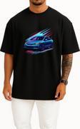 Oversize Honda Civic Fd6 Göğüs Tasarımlı Unisex T-Shirt