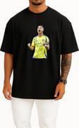 Oversize Cristiano Ronaldo Al Nassr Göğüs Tasarımlı Unisex T-Shirt