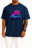Oversize Seat Leon Blue Göğüs Tasarımlı Unisex T-Shirt