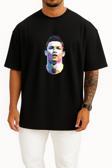 Oversize Cristiano Ronaldo Colored Göğüs Tasarımlı Unisex T-Shirt