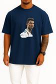 Oversize Cristiano Ronaldo Angry Göğüs Tasarımlı Unisex T-Shirt