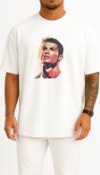 Oversize Cristiano Ronaldo Just Göğüs Tasarımlı Unisex T-Shirt