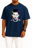 Oversize Colors Lionel Messi Göğüs Tasarımlı Unisex T-Shirt