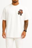 Oversize Potato Super Mario Cep Tasarımlı Unisex T-Shirt