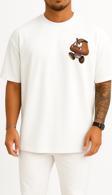 Oversize Potato Super Mario Cep Tasarımlı Unisex T-Shirt