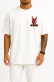 Oversize Rock Cep Tasarımlı Unisex T-Shirt
