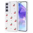 Samsung Galaxy A56 Uyumlu Kamera Korumalı Kiraz-Fiyonk Figürlü Silikon Kapak