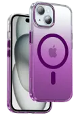 Fuchsia iPhone 15 Aurora Manyetik Şarj Uyumlu Kılıf