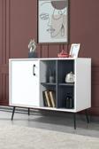 Evmo Home 4112 Şile Metal Ayaklı Metal Kulplu 100 Cm Konsol - Tv Ünitesi - Yemek Odası - Kahve Köşesi