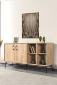 Evmo Home 4608 Şile Metal Ayaklı Metal Kulplu 160 Cm Konsol - Yemek Odası Safir