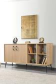Evmo Home 4610 Şile Metal Ayaklı Metal Kulplu 160 Cm Konsol - Yemek Odası Ahşap-Safir