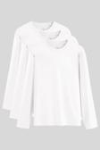 Standart Fit Basic O Yaka  3lü Paket Beyaz Erkek T-Shirt  87997