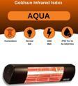 Goldsun Aqua 1500 Watt GSA15 Kumandasız Suya Dayanıklı Elektrikli İnfrared Isıtıcı-Siyah