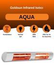 Goldsun Aqua 3000 Watt GSA30 Kumandasız Suya Dayanıklı Elektrikli İnfrared Isıtıcı-Beyaz