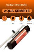 Goldsun Aqua 2000 Watt GSU20 Şemsiye Tip Kumandasız Suya Dayanıklı Elektrikli İnfrared Isıtıcı-Siyah