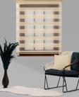 Blind-X Krem Mikro Plise Stor Zebra Perde Balkon Perdesi, Oturma Odası Perdesi (Dayanıklı Alüminyum Kasa)