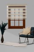 Blind-X Beyaz Mikro Plise Stor Zebra Perde Balkon Perdesi, Oturma Odası Perdesi (Dayanıklı Alüminyum Kasa)