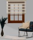 Blind-X Beyaz Mikro Plise Stor Zebra Perde Balkon Perdesi, Oturma Odası Perdesi (Dayanıklı Alüminyum Kasa)