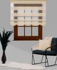 Blind-X Krem Geniş Plise Stor Zebra Perde Balkon Perdesi, Oturma Odası Perdesi (Dayanıklı Alüminyum Kasa)