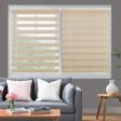 Blind-X Krem Bambu Stor Zebra Perde Balkon Perdesi, Oturma Odası Perdesi (Dayanıklı Alüminyum Kasa)