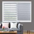 Blind-X Gri Bambu Stor Zebra Perde Balkon Perdesi, Oturma Odası Perdesi (Dayanıklı Alüminyum Kasa)