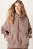 Nike Sportswear Phoenix Fleece Oversize Pullover Hoodie Kadın Kapüşonlu Bol Kesim Sweatshirt Kahverengi