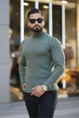 Ribac Erkek Boğazlı Slim Fit Kazak