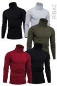Ribac 5'Li Unisex Likralı Boğazlı Kazak