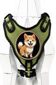 Tasma Market Haki Shiba Inu Köpek Göğüs Tasması Bel Tasması Premium