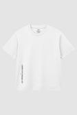 Beyaz Baskılı O Yaka Rahat Form Battal Büyük Beden T-Shirt - 88472