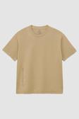 Bej Baskılı O Yaka Rahat Form Battal Büyük Beden T-Shirt - 88472