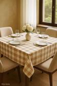 Mira Home Kareli Masa Örtüsü Sofra Bezi 160X160 Cm Happytime