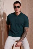 Buratti Pamuklu Regular Fit Düğmeli Erkek Polo Yaka T Shirt 5902127 YEŞİL