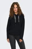 Only Kadın Onlfancy Kapüşonlu Kanguru Cepli Sweatshirt 15303838 Siyah