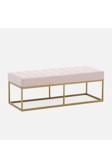 Hitit Dekorasyon Camron Gold Metal Bench Pembe