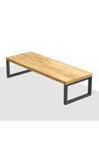 Hitit Dekorasyon Metal Ahşap Natural Monitör Yükseltici Stand