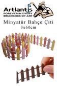 Mini Bahçe Çiti Renkli 3x60cm 1 Adet Dekoratif Minyatir Bahçe Çiti Okul Proje Teraryum Mini Ev Bahçe Çit