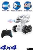 Giffy Oyuncak Buhar Atan Robot 2.4 Ghz Full Fonksiyon Uzaktan Kumandalı 4X4 El Sensörlü Akrobat Araba