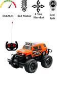Giffy Oyuncak 1:12 Uzaktan Kumandalı Şarjlı Offroad Rock Crawler Işıklı Araba 4X2 Motor 15 Km/H