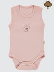 Civil Baby Organik Pamuklu 0-18 Ay Çıtçıtlı Badi - Pembe6-9 Ay