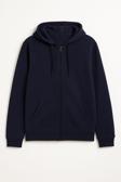 Erkek Fermuarlı Kapüşonlu Cepli İçi Polarlı Sweatshirt