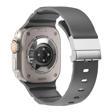 Apple Watch 42mm Zore KRD-145 Metal Tokalı Silikon Kordon