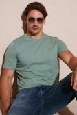 Buratti Pamuklu Regular Fit Bisiklet Yaka Erkek T Shirt 59020204 ELMA YEŞİLİ