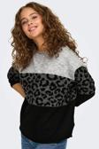 Only Kadın Onljade Bisiklet Yaka Desenli Örme Kazak 15294969 Gri
