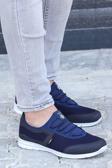 Kevın Lacivert Beyaz Rahat Taban Günlük Yürüyüş Koşu Erkek Sneaker Spor Ayakkabı KEVIN-5045