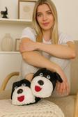 Modafrato KÖPEKLİ Peluş Unisex Hayvanlı Panduf Ev Ayakkabısı Pufidik